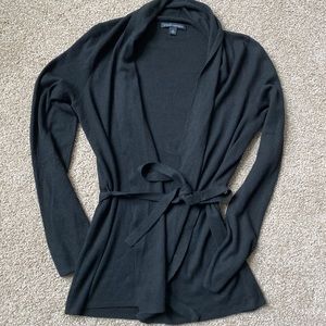 Banana Republic soft black shawl neck wrap sweater